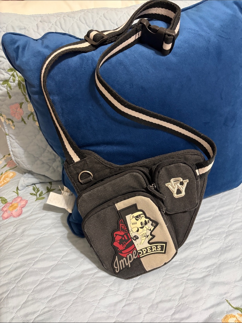 Disney Parks Star Wars Galaxy’s Edge Darth Vader Stormtrooper Messenger Bag Used